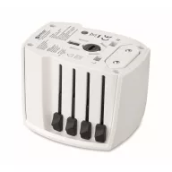   Adaptor universal cu 2 poli, Everestus, 2601E14505, Plastic, Alb