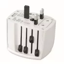 Adaptor universal cu 2 poli, Everestus, 2601E14505, Plastic, Alb