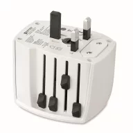   Adaptor universal cu 2 poli, Everestus, 2601E14505, Plastic, Alb