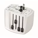 Adaptor universal cu 2 poli, Everestus, 2601E14505, Plastic, Alb