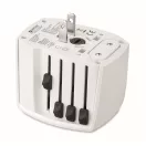 Adaptor universal cu 2 poli, Everestus, 2601E14505, Plastic, Alb