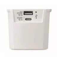   Adaptor universal cu 2 poli, Everestus, 2601E14505, Plastic, Alb