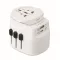 Adaptor universal cu 3 poli, Everestus, 2601E14506, Plastic, Alb