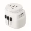Adaptor universal cu 3 poli, Everestus, 2601E14506, Plastic, Alb