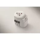 Adaptor universal cu 3 poli, Everestus, 2601E14506, Plastic, Alb