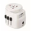 Adaptor universal cu 3 poli, Everestus, 2601E14506, Plastic, Alb
