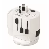   Adaptor universal cu 3 poli, Everestus, 2601E14506, Plastic, Alb