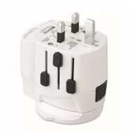   Adaptor universal cu 3 poli, Everestus, 2601E14506, Plastic, Alb