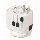 Adaptor universal cu 3 poli, Everestus, 2601E14506, Plastic, Alb
