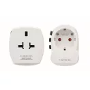 Adaptor universal cu 3 poli, Everestus, 2601E14506, Plastic, Alb