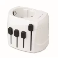   Adaptor universal cu 3 poli, Everestus, 2601E14507, Plastic, Alb