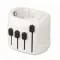 Adaptor universal cu 3 poli, Everestus, 2601E14507, Plastic, Alb