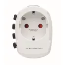 Adaptor universal cu 3 poli, Everestus, 2601E14507, Plastic, Alb