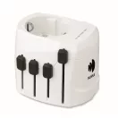 Adaptor universal cu 3 poli, Everestus, 2601E14507, Plastic, Alb