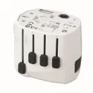 Adaptor universal cu 3 poli, Everestus, 2601E14507, Plastic, Alb