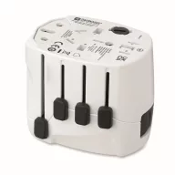   Adaptor universal cu 3 poli, Everestus, 2601E14507, Plastic, Alb