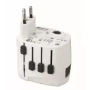 Adaptor universal cu 3 poli, Everestus, 2601E14507, Plastic, Alb