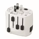 Adaptor universal cu 3 poli, Everestus, 2601E14507, Plastic, Alb