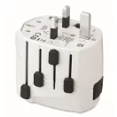 Adaptor universal cu 3 poli, Everestus, 2601E14507, Plastic, Alb
