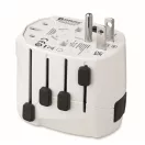 Adaptor universal cu 3 poli, Everestus, 2601E14507, Plastic, Alb