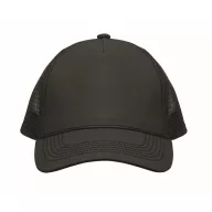   Sapca trucker cu 5 panouri, Everestus, 2601E14468, 21x16x11.5 cm, Bumbac, Negru