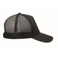   Sapca trucker cu 5 panouri, Everestus, 2601E14468, 21x16x11.5 cm, Bumbac, Negru