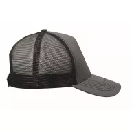   Sapca trucker cu 5 panouri, Everestus, 2601E14467, 21x16x11.5 cm, Bumbac, Gri piatra