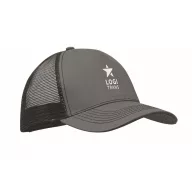   Sapca trucker cu 5 panouri, Everestus, 2601E14467, 21x16x11.5 cm, Bumbac, Gri piatra