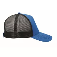   Sapca trucker cu 5 panouri, Everestus, 2601E14466, 21x16x11.5 cm, Bumbac, Albastru regal