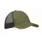 Sapca trucker cu 5 panouri, Everestus, 2601E14469, 21x16x11.5 cm, Bumbac, Verde militar