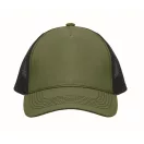 Sapca trucker cu 5 panouri, Everestus, 2601E14469, 21x16x11.5 cm, Bumbac, Verde militar