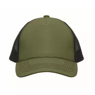   Sapca trucker cu 5 panouri, Everestus, 2601E14469, 21x16x11.5 cm, Bumbac, Verde militar