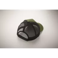   Sapca trucker cu 5 panouri, Everestus, 2601E14469, 21x16x11.5 cm, Bumbac, Verde militar