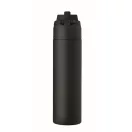 Sticla termos 500 ml, Everestus, 2601E14546, Ø7.4x26.6 cm, Otel, Negru