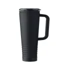 Cana de voiaj, Everestus, 2610E18476, 700 ml, Ø10x25 cm, Otel inoxidabil, Negru