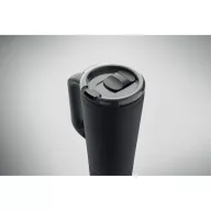   Cana de voiaj, Everestus, 2610E18476, 700 ml, Ø10x25 cm, Otel inoxidabil, Negru