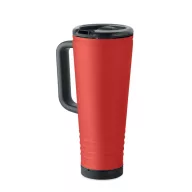   Cana de voiaj, Everestus, 2610E18478, 700 ml, Ø10x25 cm, Otel inoxidabil, Rosu