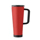 Cana de voiaj, Everestus, 2610E18478, 700 ml, Ø10x25 cm, Otel inoxidabil, Rosu