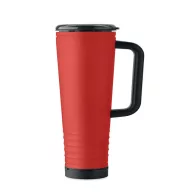   Cana de voiaj, Everestus, 2610E18478, 700 ml, Ø10x25 cm, Otel inoxidabil, Rosu