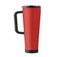   Cana de voiaj, Everestus, 2610E18478, 700 ml, Ø10x25 cm, Otel inoxidabil, Rosu