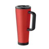   Cana de voiaj, Everestus, 2610E18478, 700 ml, Ø10x25 cm, Otel inoxidabil, Rosu