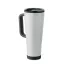 Cana de voiaj, Everestus, 2610E18473, 700 ml, Ø10x25 cm, Otel inoxidabil, Alb