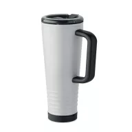   Cana de voiaj, Everestus, 2610E18473, 700 ml, Ø10x25 cm, Otel inoxidabil, Alb