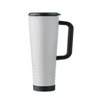   Cana de voiaj, Everestus, 2610E18473, 700 ml, Ø10x25 cm, Otel inoxidabil, Alb