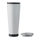 Cana de voiaj, Everestus, 2610E18473, 700 ml, Ø10x25 cm, Otel inoxidabil, Alb
