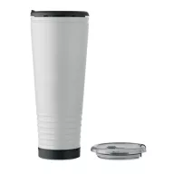   Cana de voiaj, Everestus, 2610E18473, 700 ml, Ø10x25 cm, Otel inoxidabil, Alb