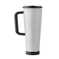   Cana de voiaj, Everestus, 2610E18473, 700 ml, Ø10x25 cm, Otel inoxidabil, Alb