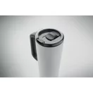 Cana de voiaj, Everestus, 2610E18473, 700 ml, Ø10x25 cm, Otel inoxidabil, Alb