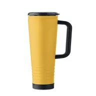   Cana de voiaj, Everestus, 2610E18475, 700 ml, Ø10x25 cm, Otel inoxidabil, Galben