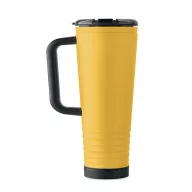   Cana de voiaj, Everestus, 2610E18475, 700 ml, Ø10x25 cm, Otel inoxidabil, Galben